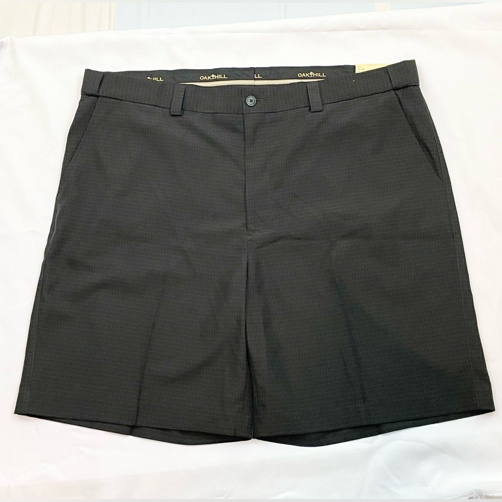 Oak Hill Mens Black Plaid Shorts NWT